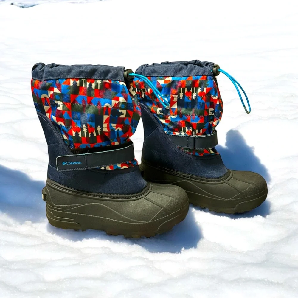 Columbia youth Powderbug‎ Plus Il Print Snow Boot-Girls Size 5